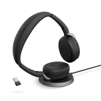 Jabra Evolve2 65 Flex, UC, Link 380a, Charging Stand - Over-Ear Headset